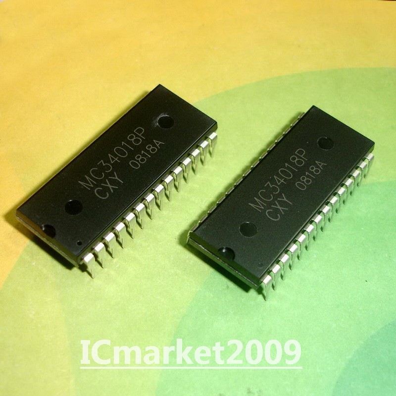 2 PCS MC34018P DIP-28 MC34018 Voice Switched Speakerphone Circuit Chip