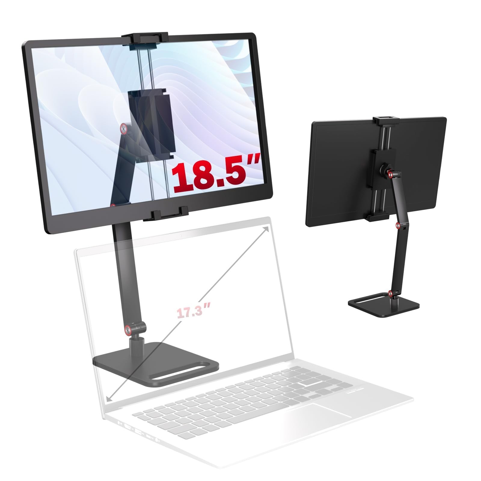 Adjustable Portable Monitor Stand Holder for 6-18.5 Inch Displays, Universal Cla