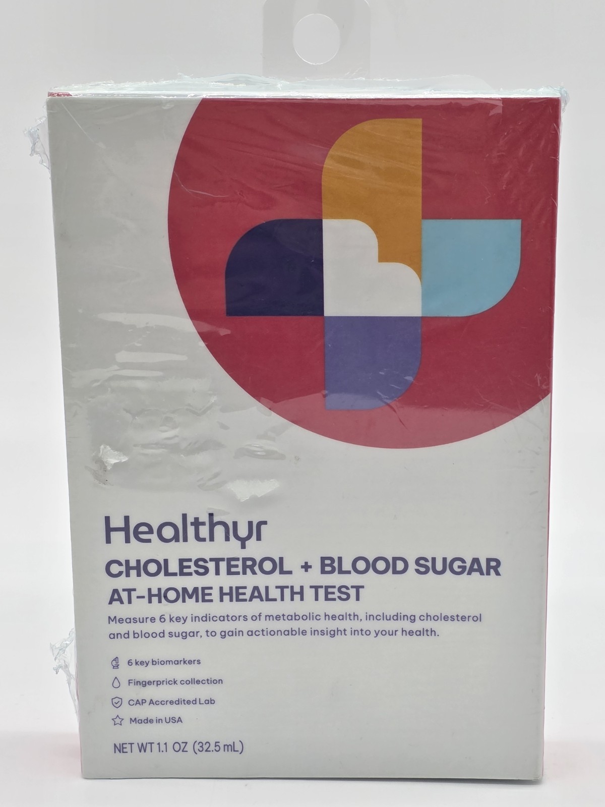 Healthyr Cholesterol + Blood Sugar At Home Health Test EXP: 07/2025 Sealed