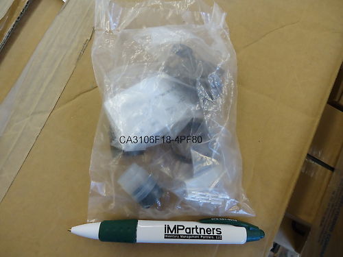 New, ITT Cannon, CA3106F18-4PF80 4 POS Connector Plug - Point of Sale
