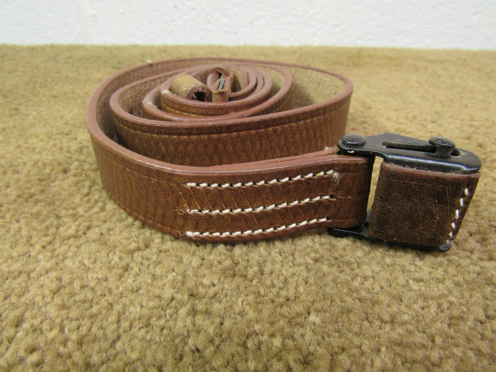 WW2 German K98 Mauser Leather Sling Maker Code & Date Stamp Yugo M48 Repro