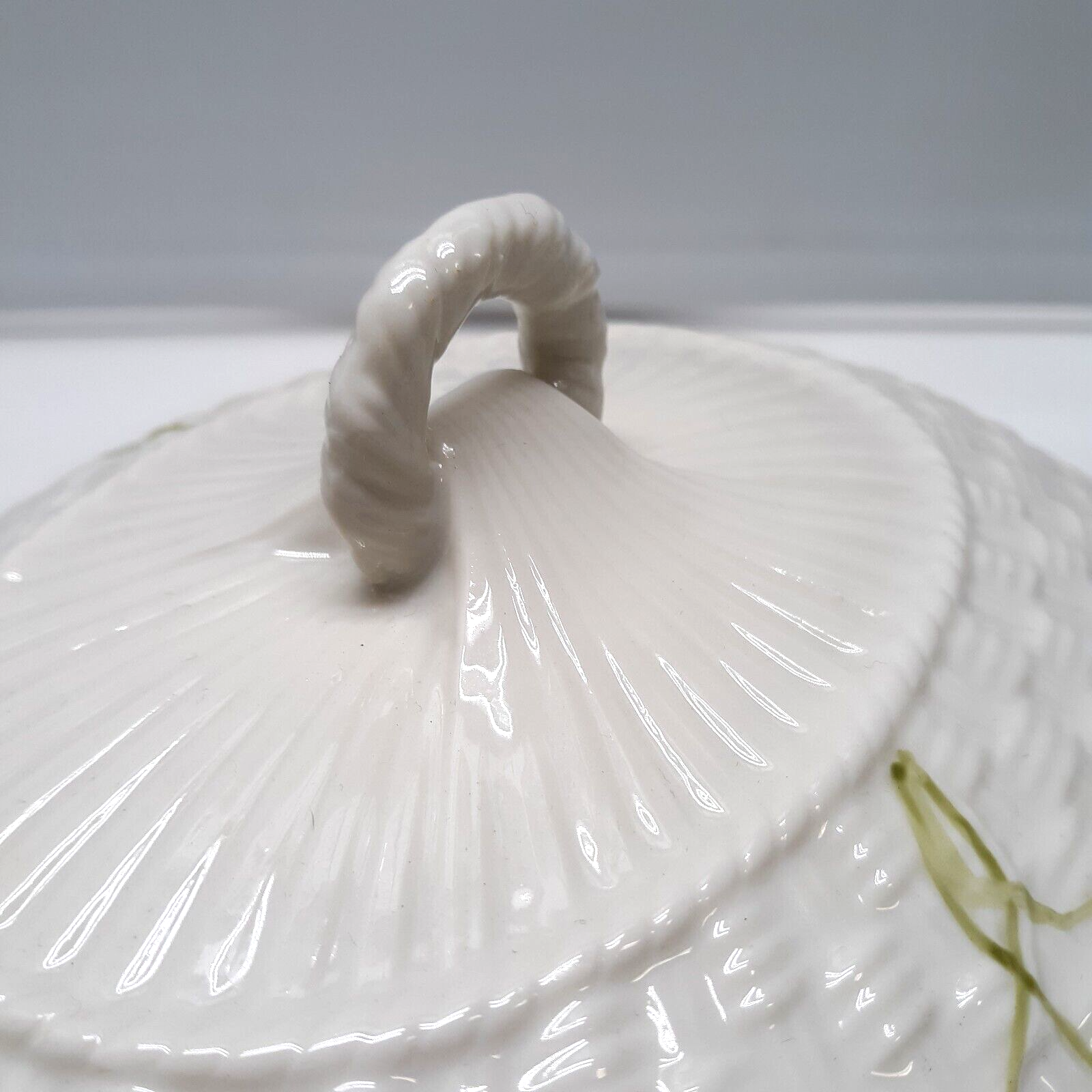 Belleek Shamrock Oval Covered Dish, Porcelain