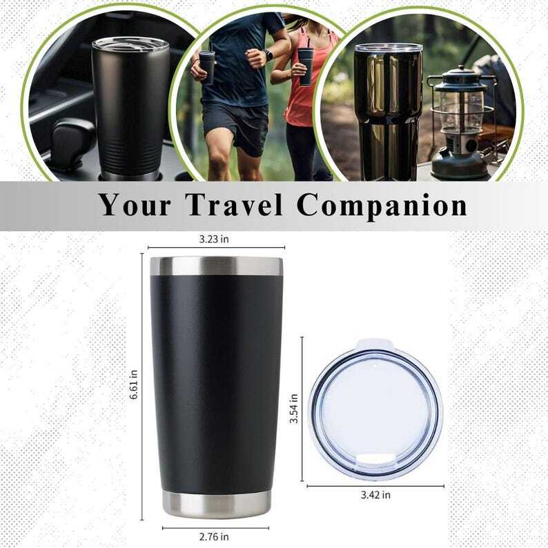 Musician’s Personalized Tumbler – 20oz Engraved Name & Notes Theme Travel Mug
