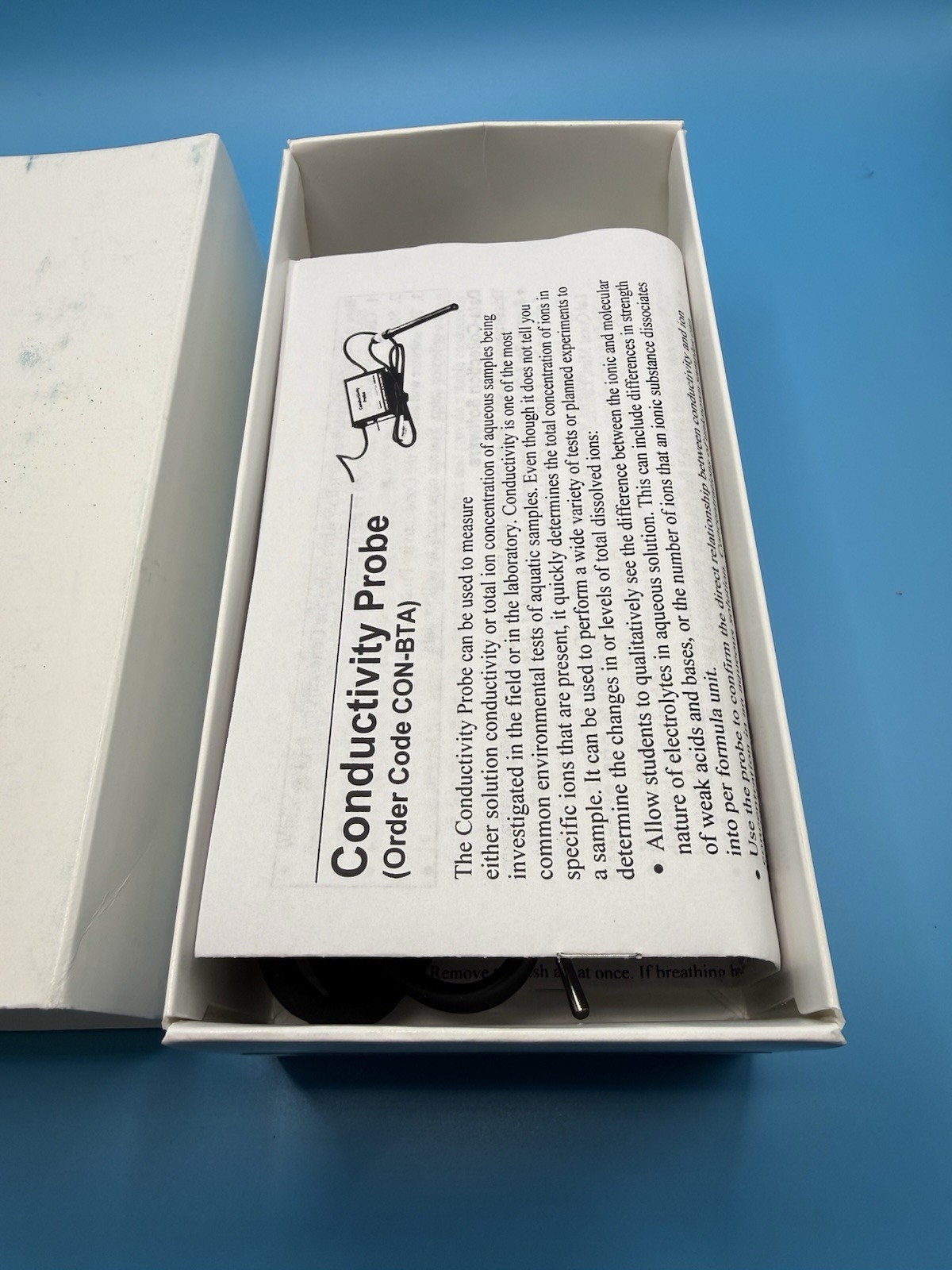New - Vernier Conductivity Probe CON-BTA