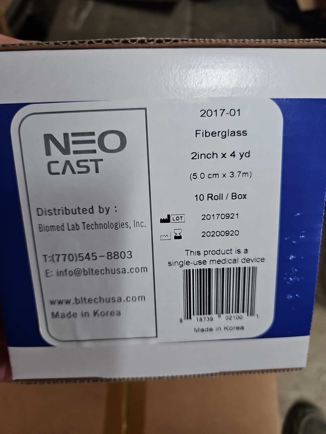 Neo Splint 2 Fiberglass Orthopedic Splint Casting Tape - 2" x 4yd Roll 10 Rolls