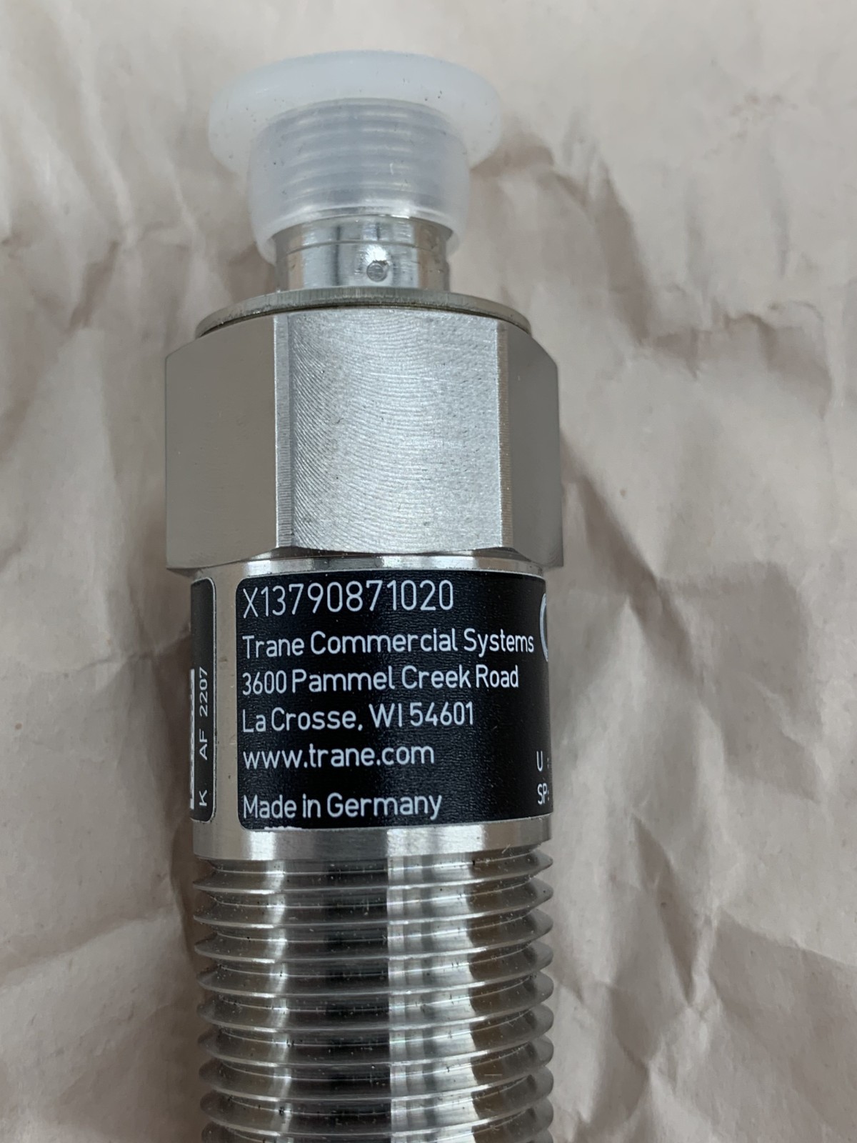 Trane SEN01655 1/2" NPT Programmable Thermal Dispersion Flow Sensor Assembly