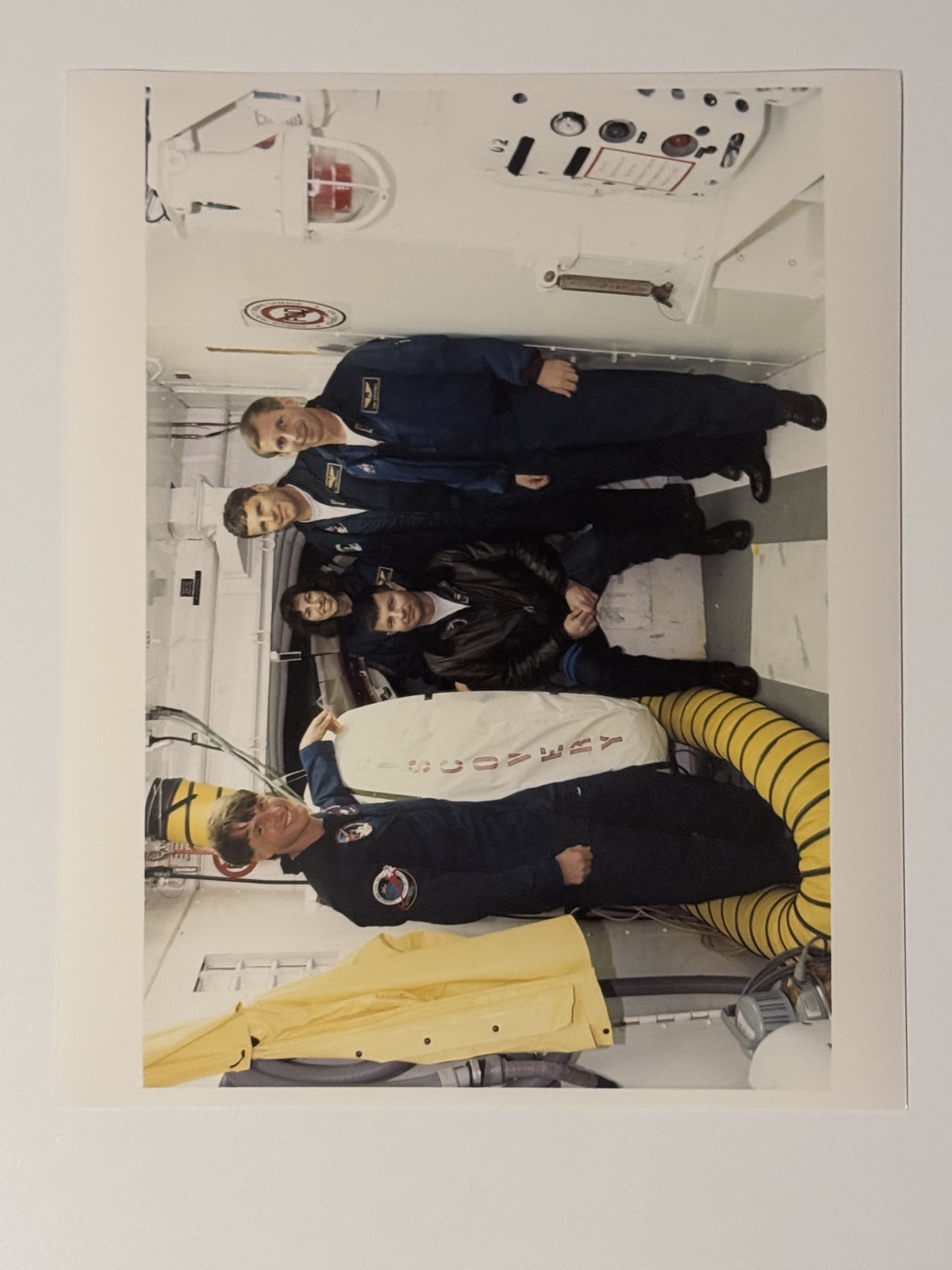 NASA STS-56 Crew Dress Rehearsal in Orbiter White Room Press Photo