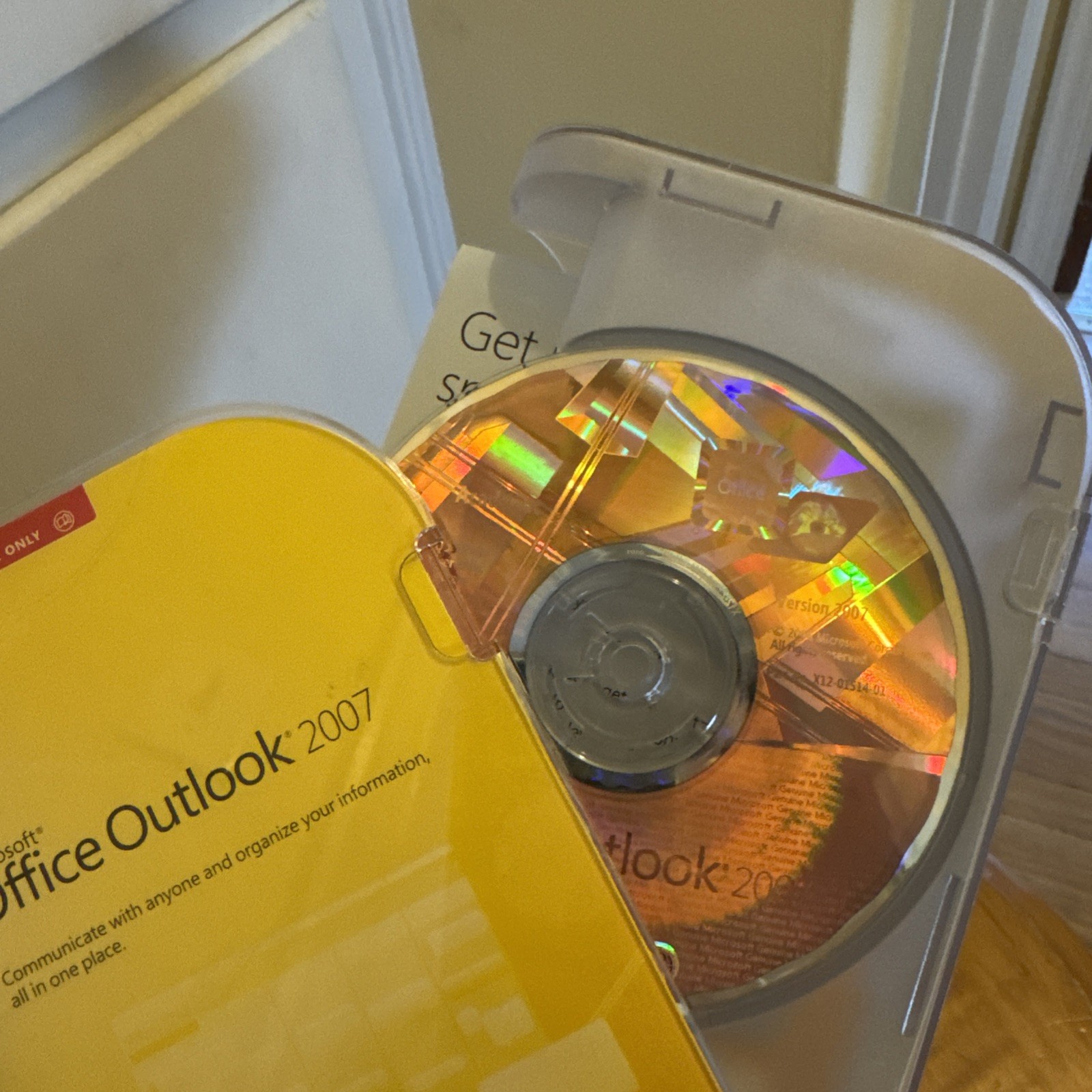 Microsoft Office Outlook 2007 DVD and Case