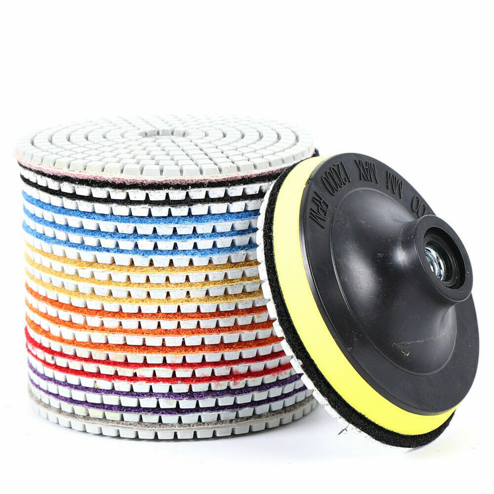 19 Piece 4 Inch Diamond Polishing Pads Sanding Tools For Stone Concrete Tile