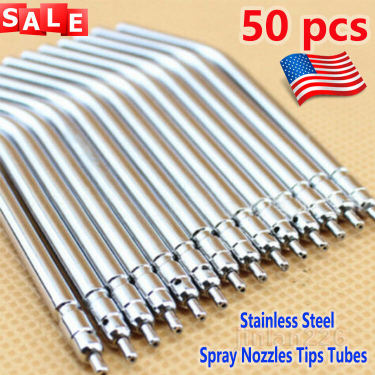 50Pcs Dental Air Water Spray Triple Syringe Autoclavable Nozzles/Tips/Tubes PG50