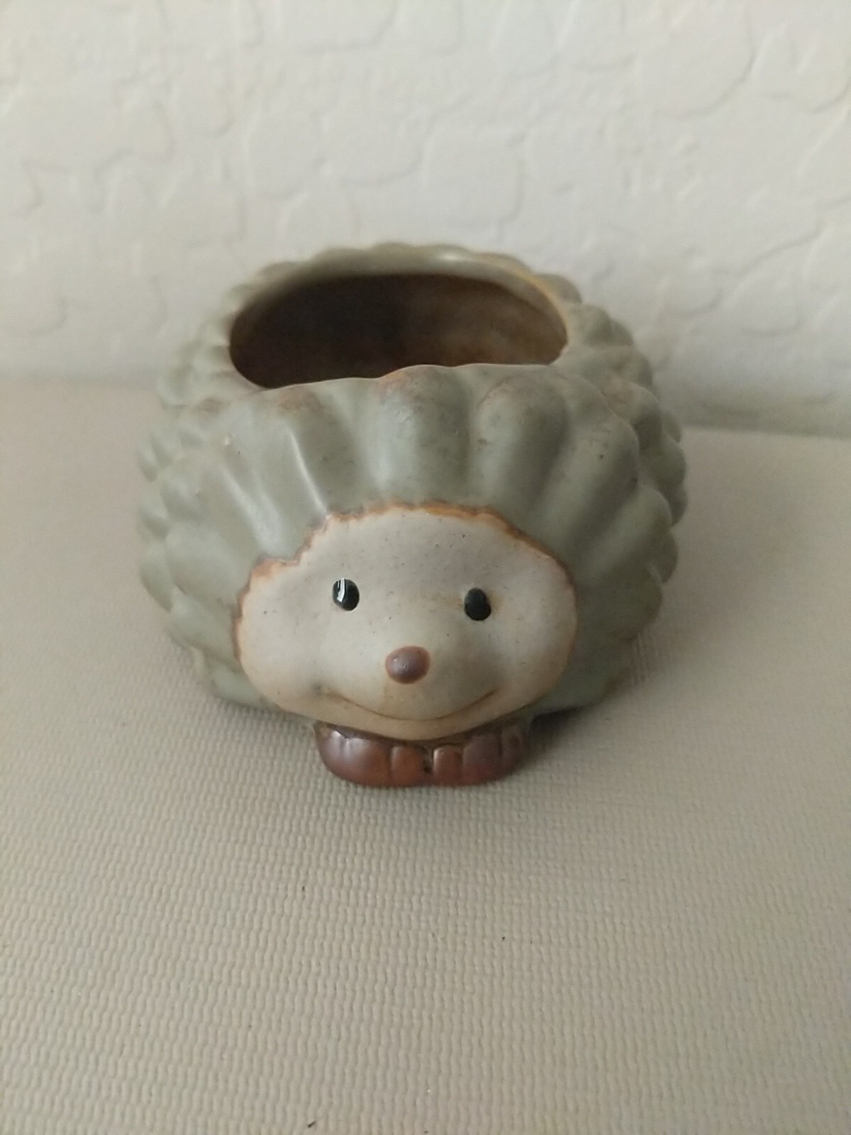 Leandale Hedgehog Succulent Planter Flower Pot Planter Green Tan Small