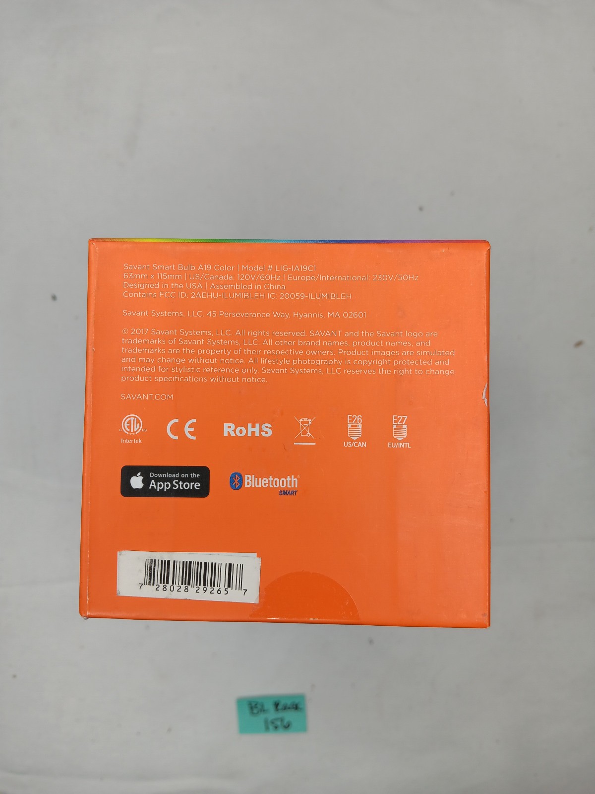 Savant A19, Color LED Smart Light Bulb App Controlled