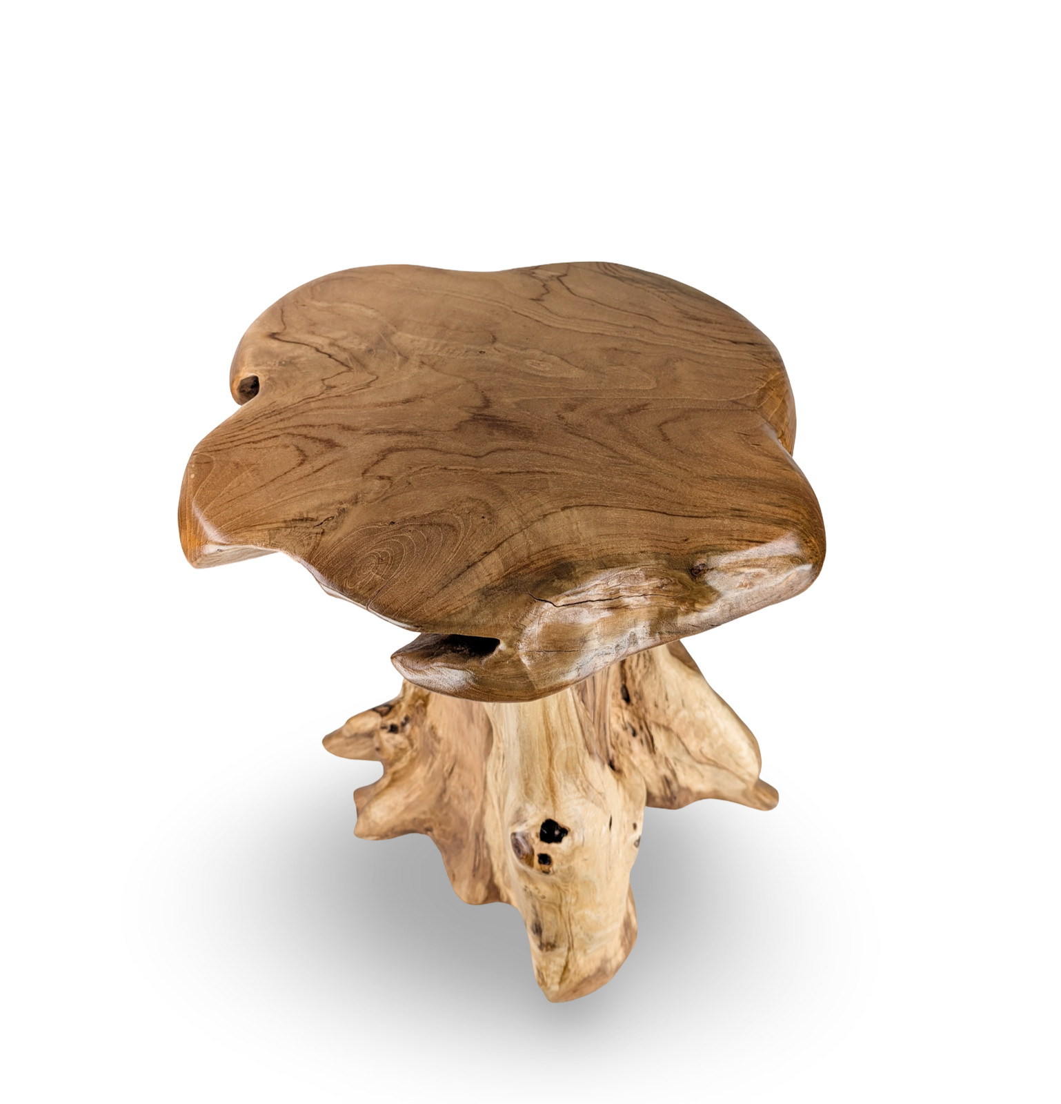Teak End Table, Teak Side Table, Teak Accent Table, Boho Accent Stool