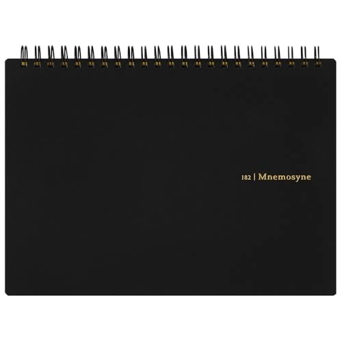 Maruman MNEMOSYNE Notebook 5.83 x 8.27 Inches (Horizontal A5), 5mm-squared, 70