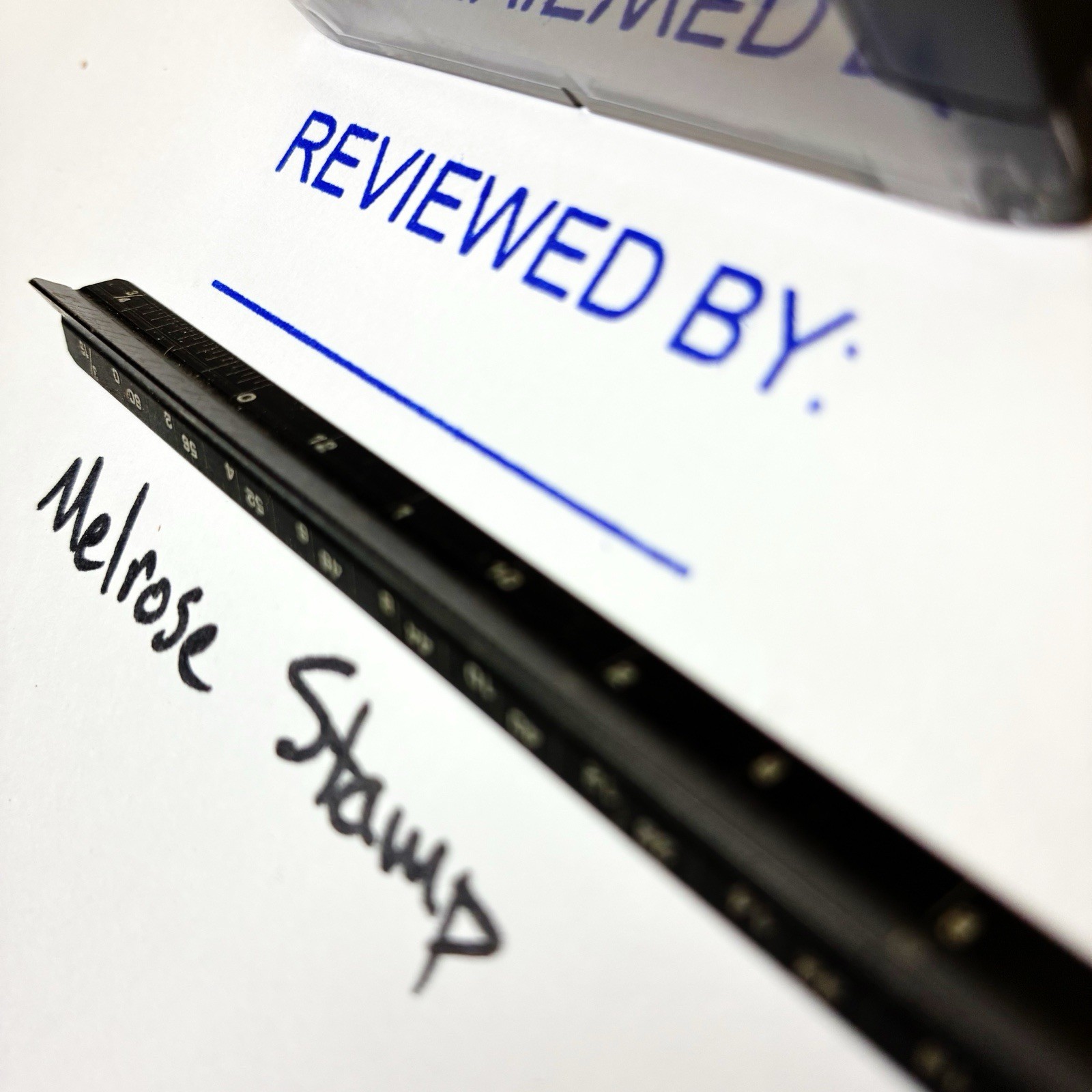 Reviewed By Rubber Stamp Blue Ink Self Inking Ideal 4913