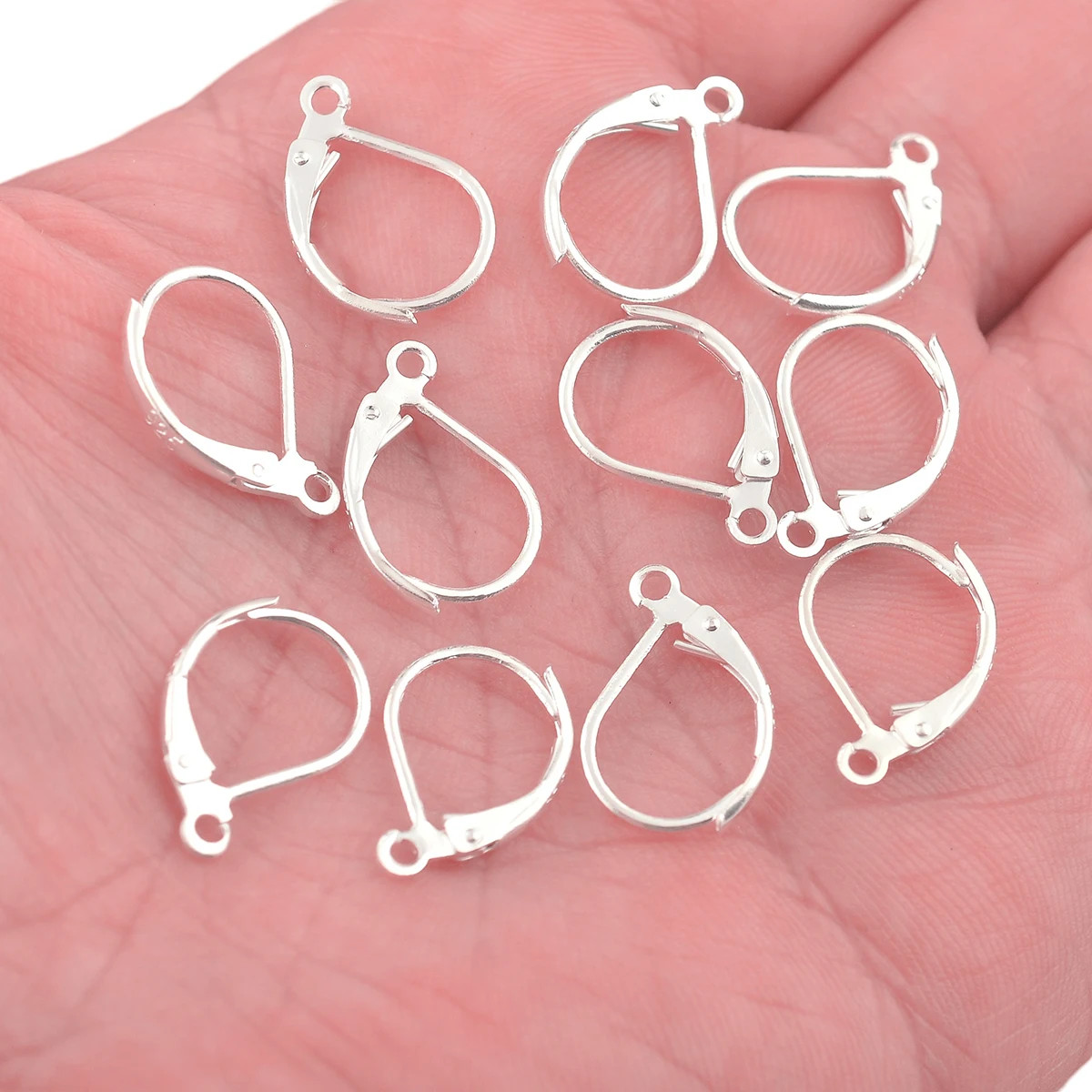 100PCS DIY Beadings Findings Earring Hooks Leverback Earwire