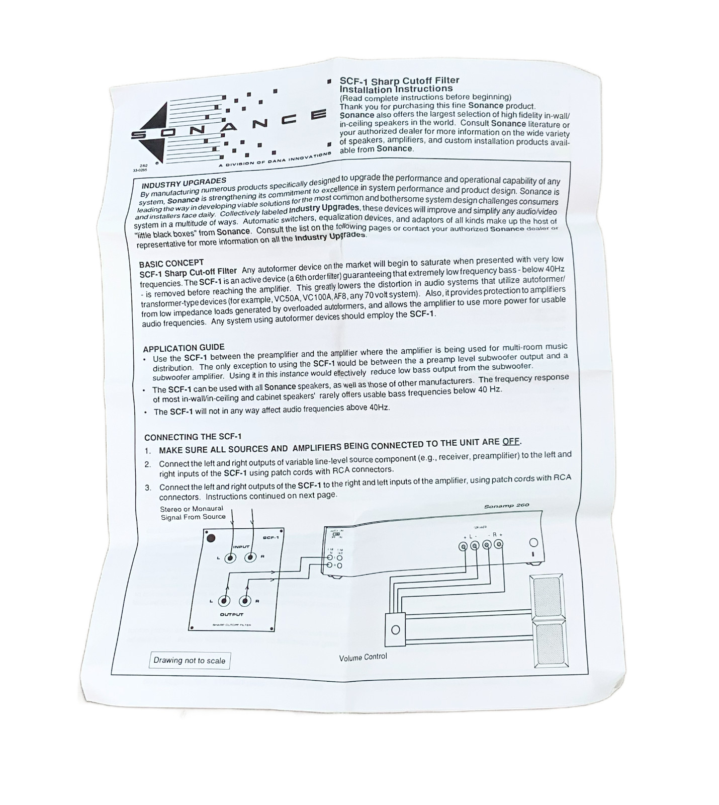 Sonance SCF-1 Sharp Cutoff Filter