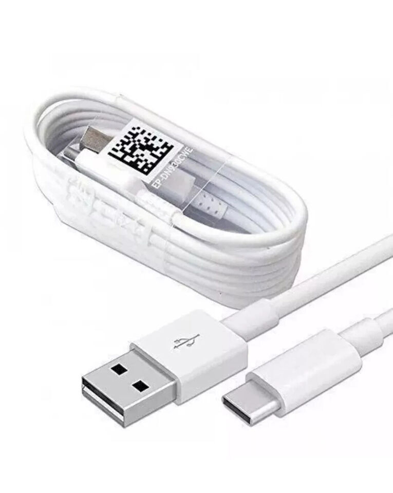 For Samsung Type C USB Fast Charging Data Sync Cable Lead Wire White