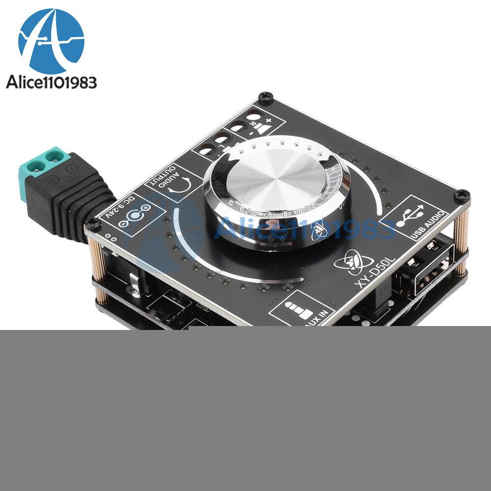 D50L Bluetooth 5.1 Stereo Audio Power Amplifier Board Rhythm Light APP Control