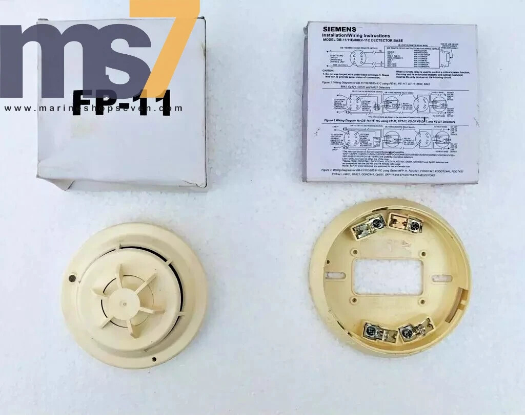 SIEMENS FP-11 INTELLIGENT SMOKE DETECTOR FIRE ALARM WITH BASE PLATE #NEW