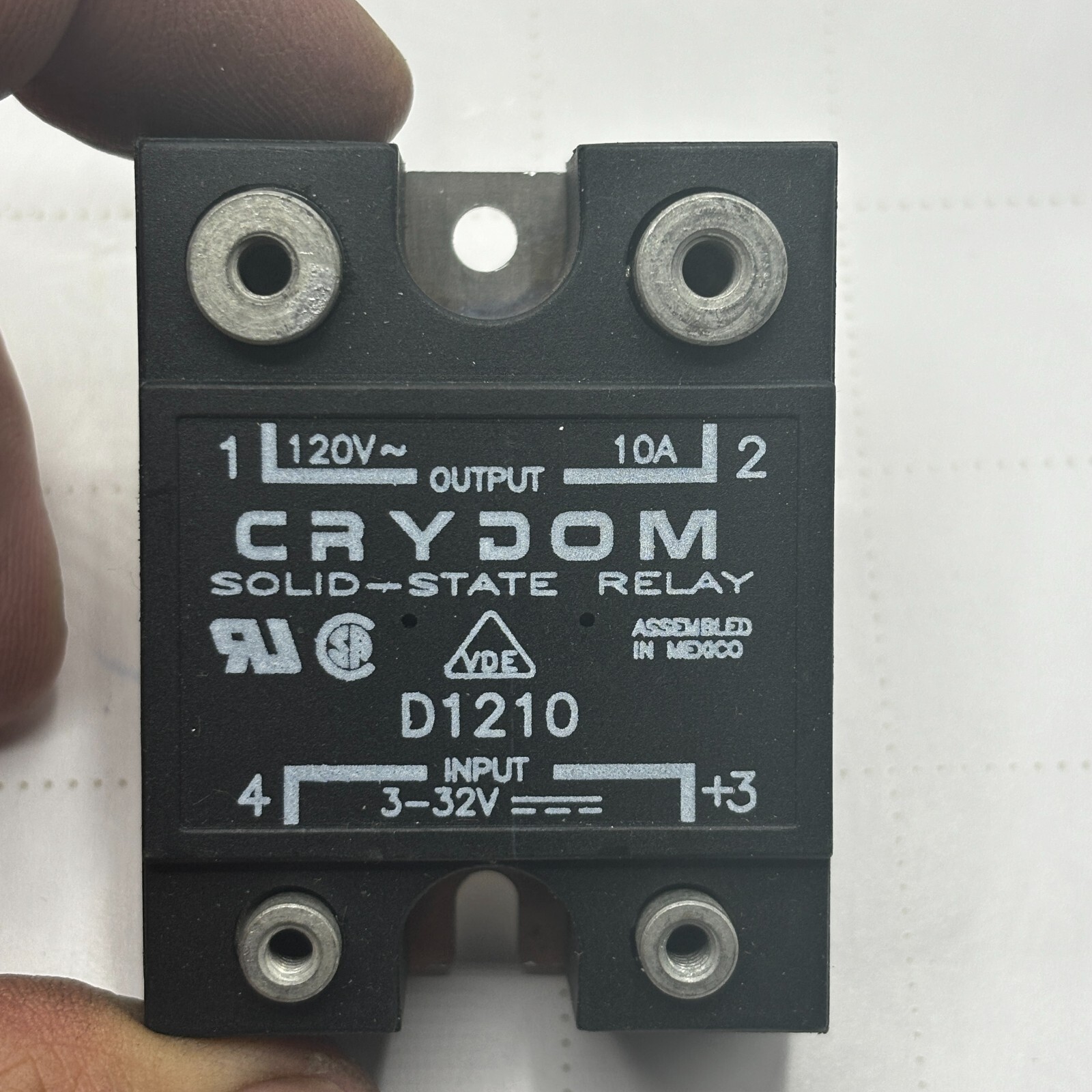Crydom D1210 Solid State Relay 3-32v-dc 10a Amp 120v-ac ⭐