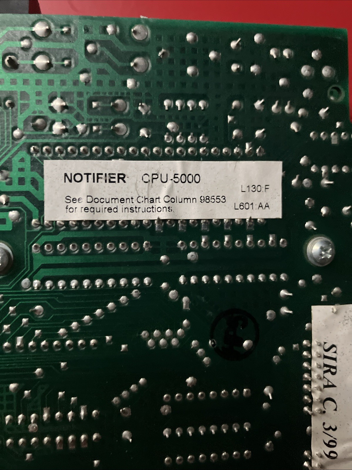 Notifier System 5000 CPU-5000 Fire Alarm Control Board Module