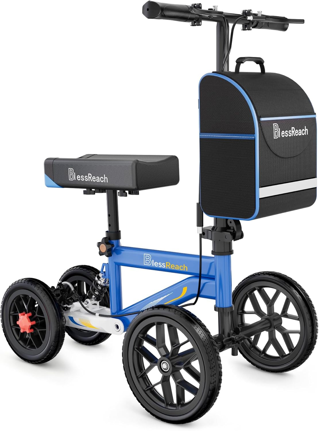 BlessReach  WB-2111 Blue  Steerable Knee Scooter