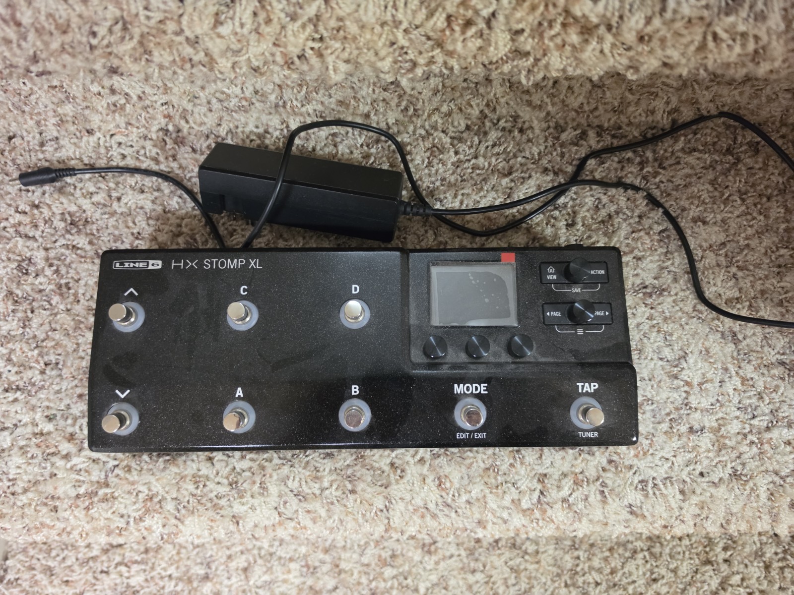 Line 6 HX Stomp XL Multi-Effects Pedal Black with Power Supply Tested Working