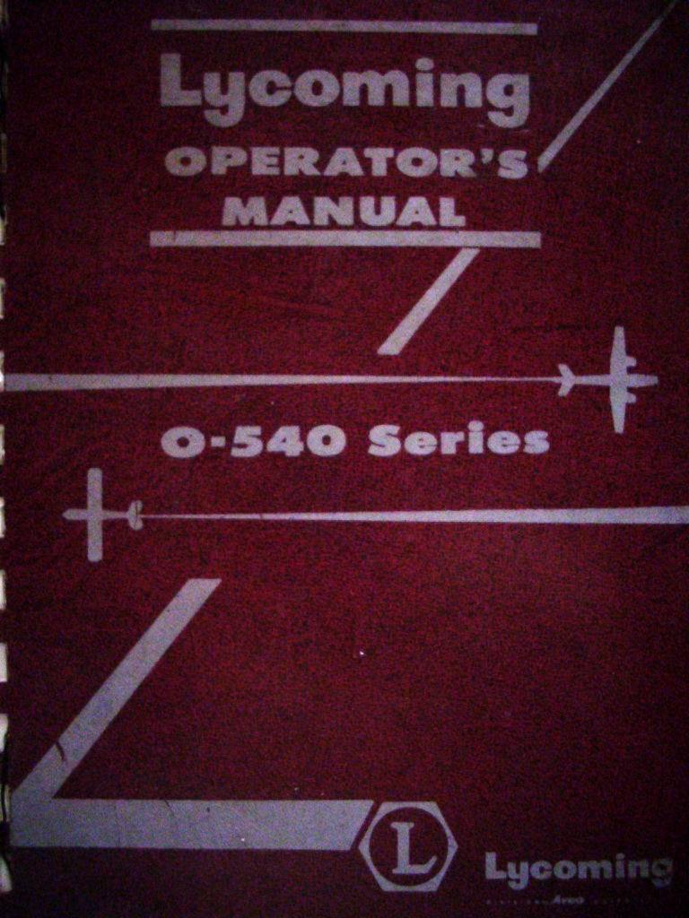Lycoming O-540 series Engines Operator's Manual