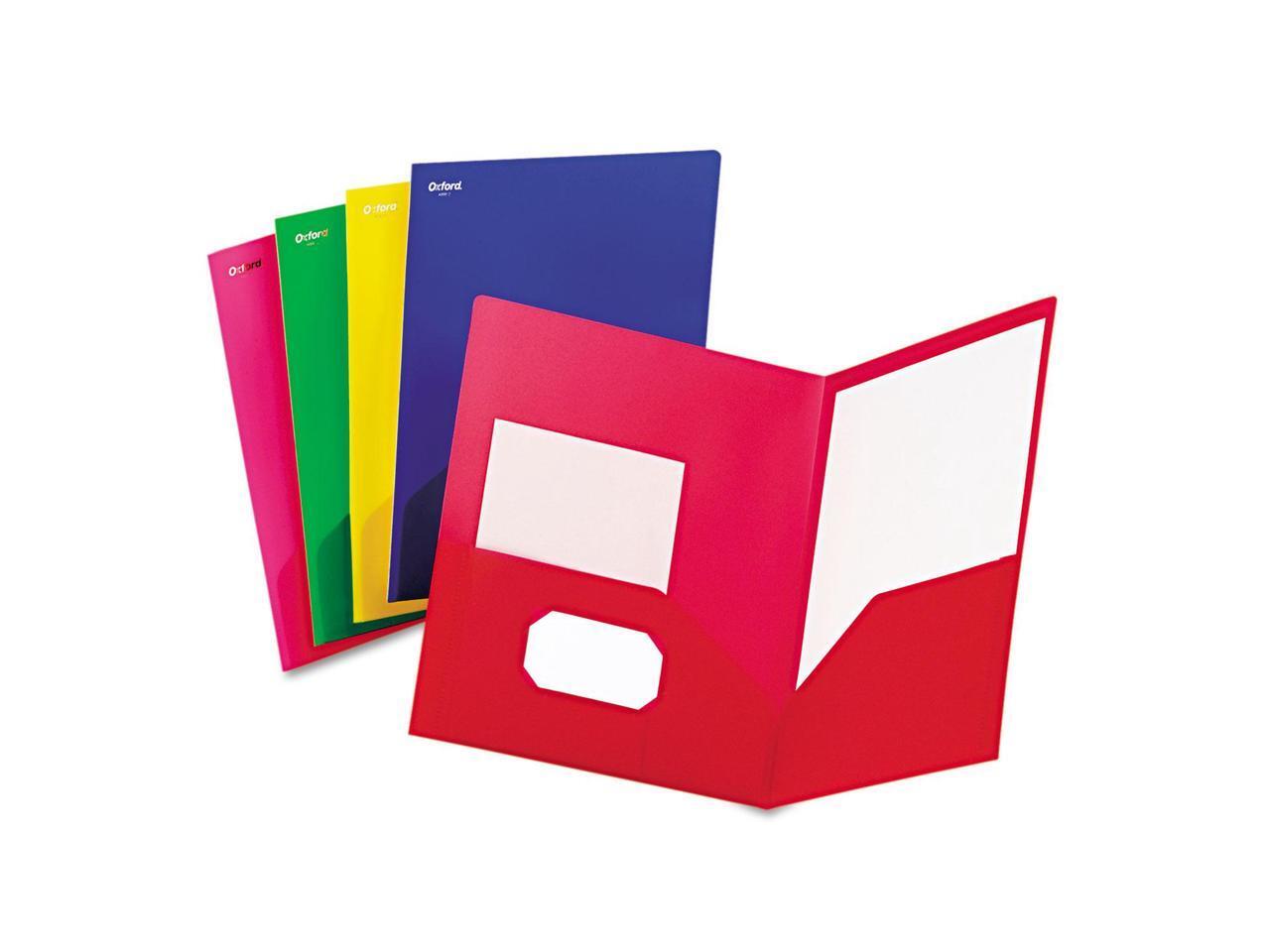 Oxford 99810 Fashion PolyPort Twin-Pocket Portfolio, Polypropylene, Blue/Green/R