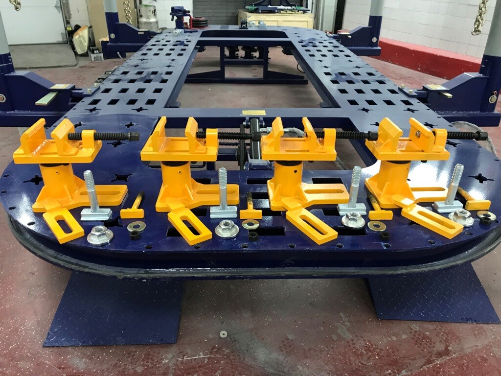 Universal Heavy Duty Auto Body Frame Machine Tie Down Pinchweld Clamp Set of 4