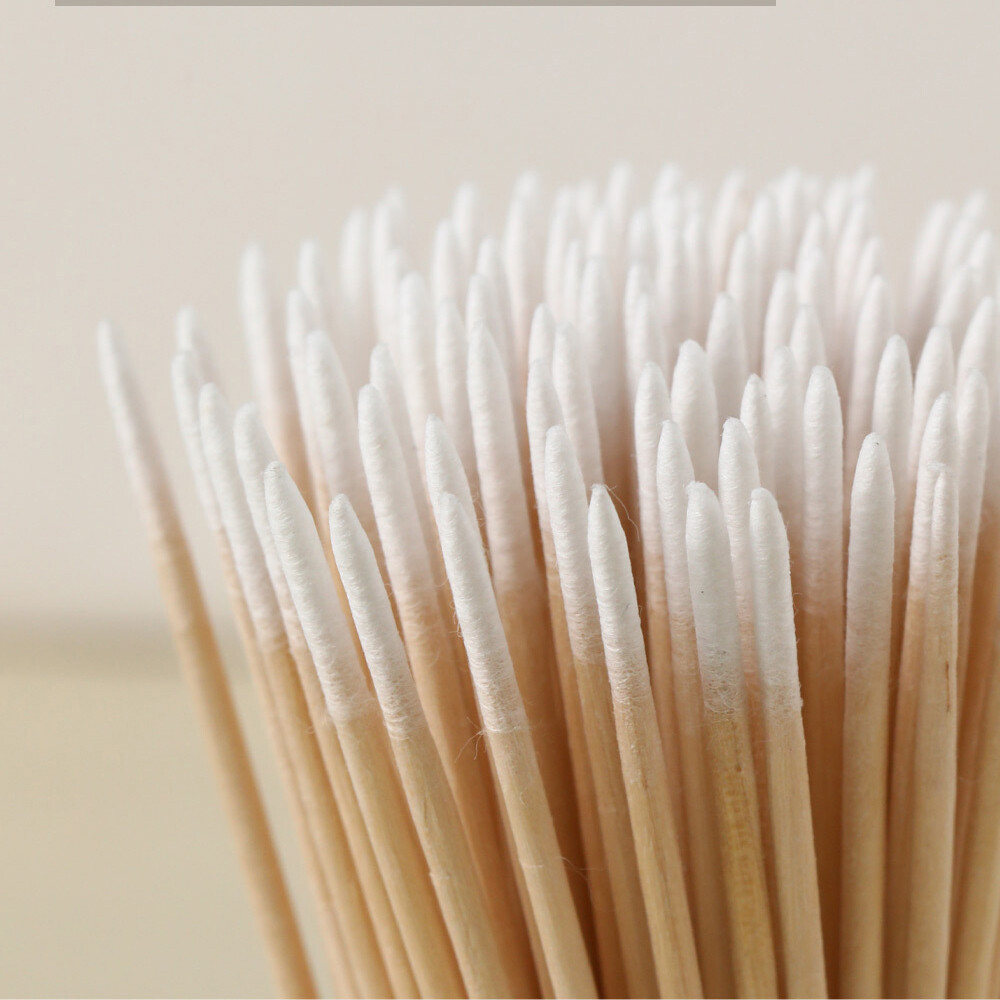 100-500x Wooden Cotton Swabs, Nail Art Clean Sticks, Manicure Corrector Remover❥