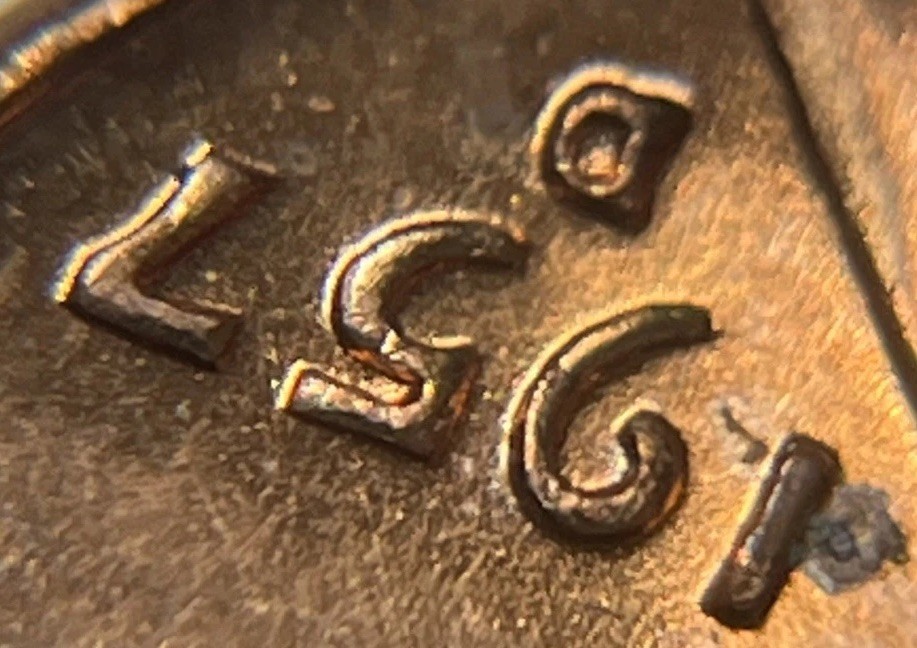 1957 D/D Wheat Penny Errors DDO Die Clash Uncirculated #1