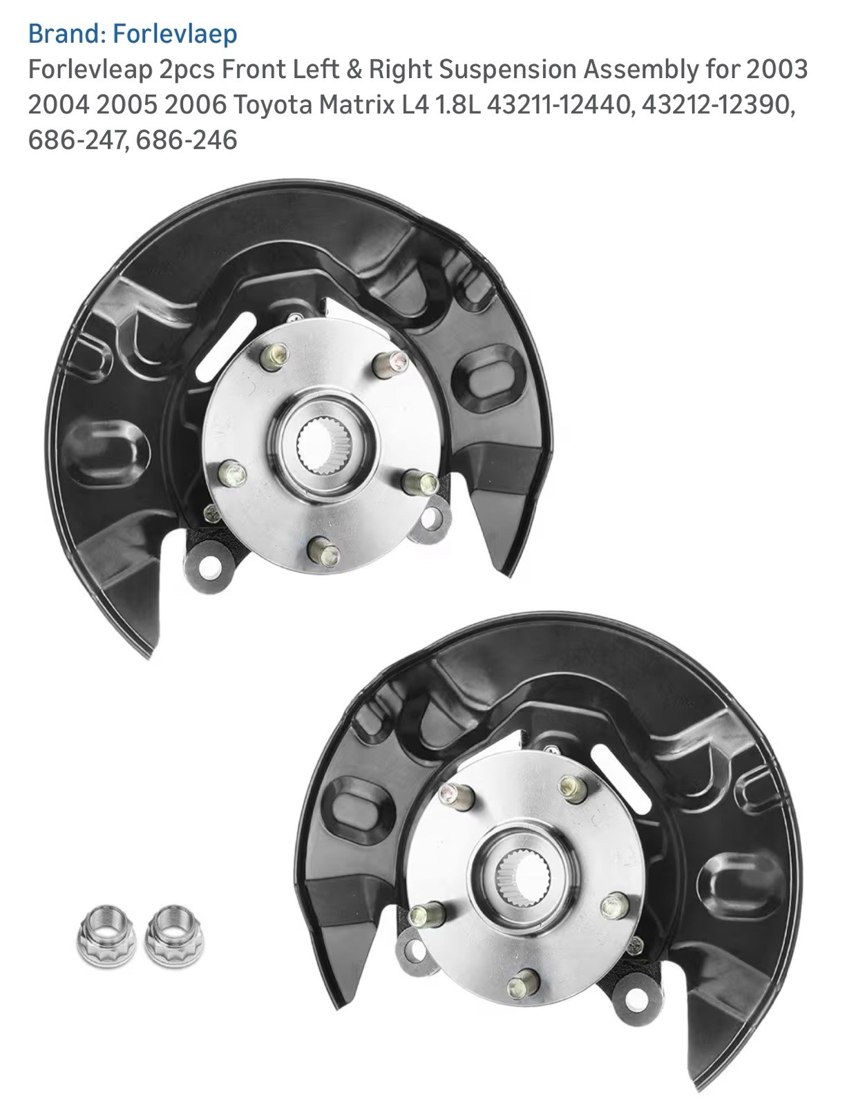 Front Left & Right Suspension Assembly for 2003-2006 Toyota Matrix 1.8L 2PCS