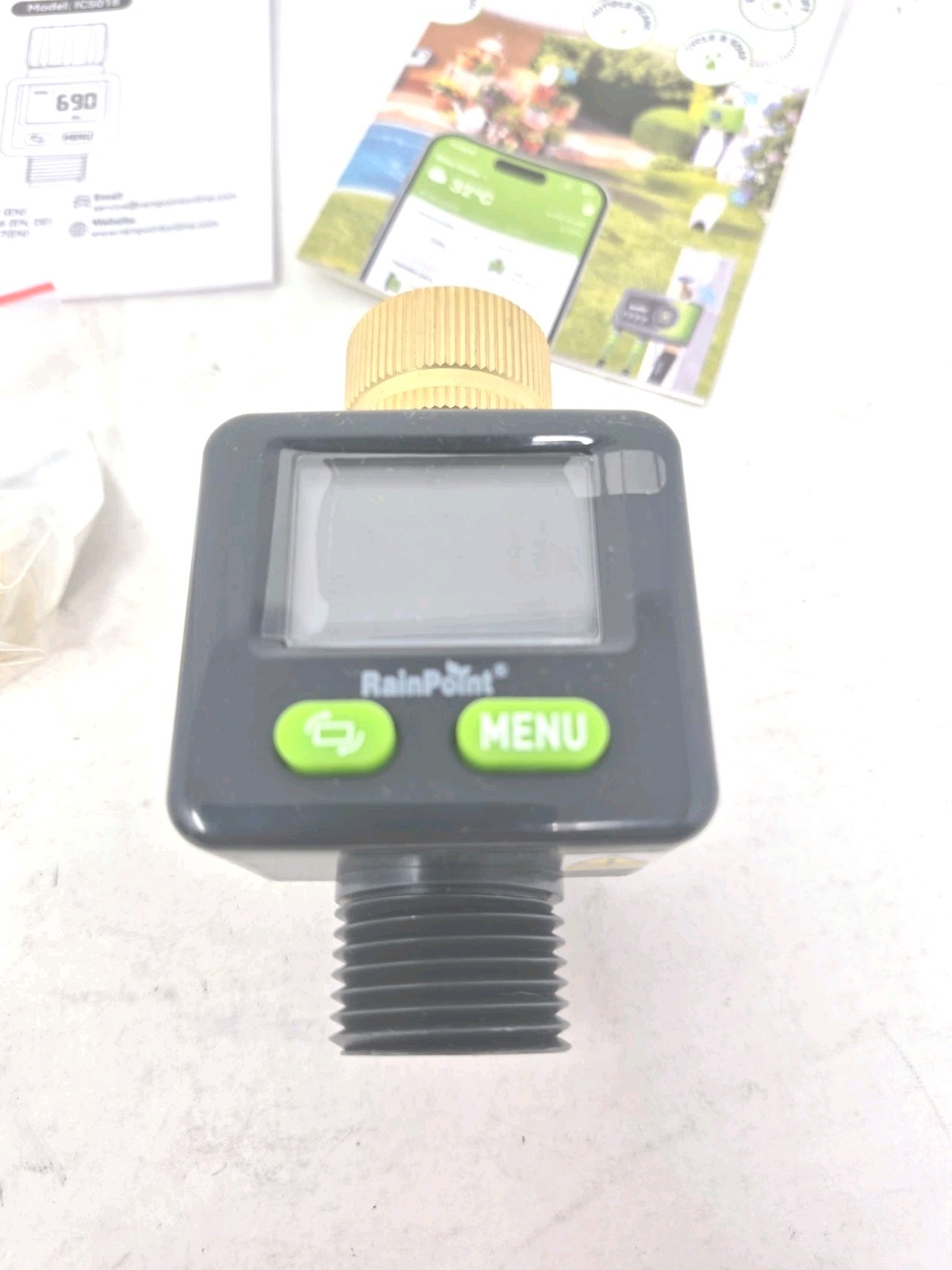 RainPoint Water Flow Meter , Screen-Flip Water Meter ICS018 - Open Box