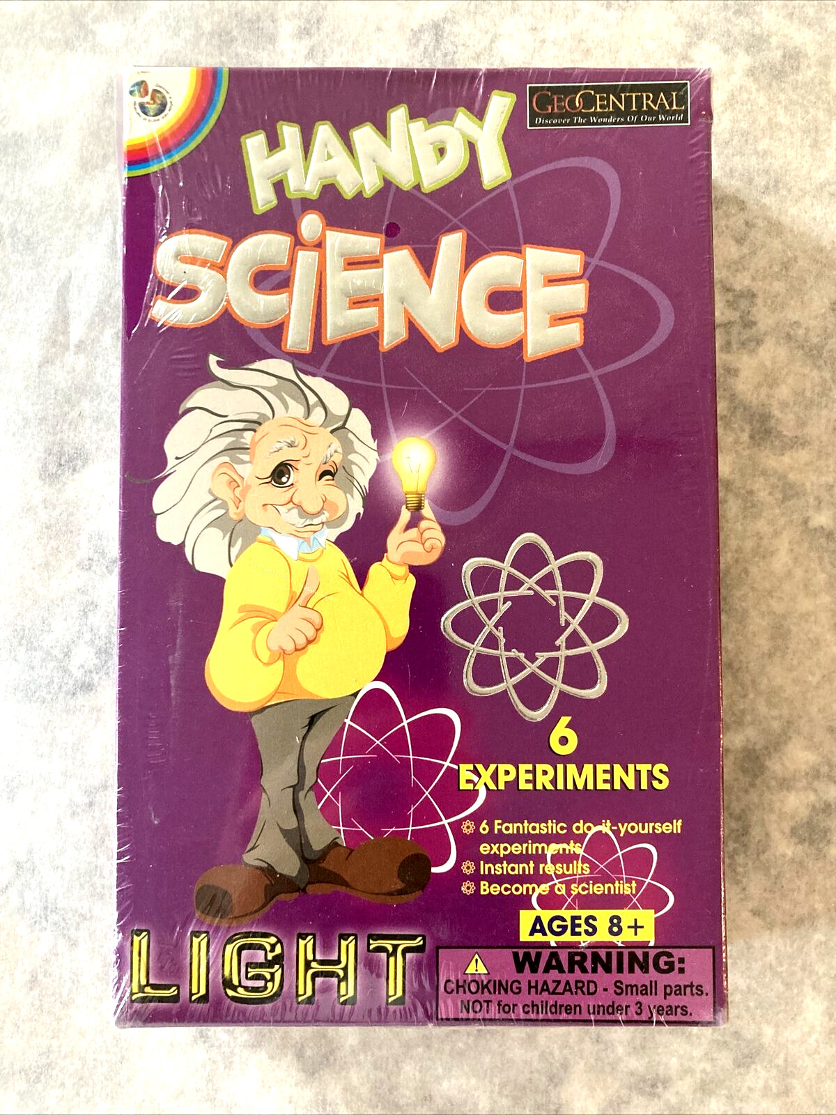 HANDY SCIENCE LIGHT KIT with 6 Experiments for Age 8 + GeoCentral ~ NEW, SEALED
