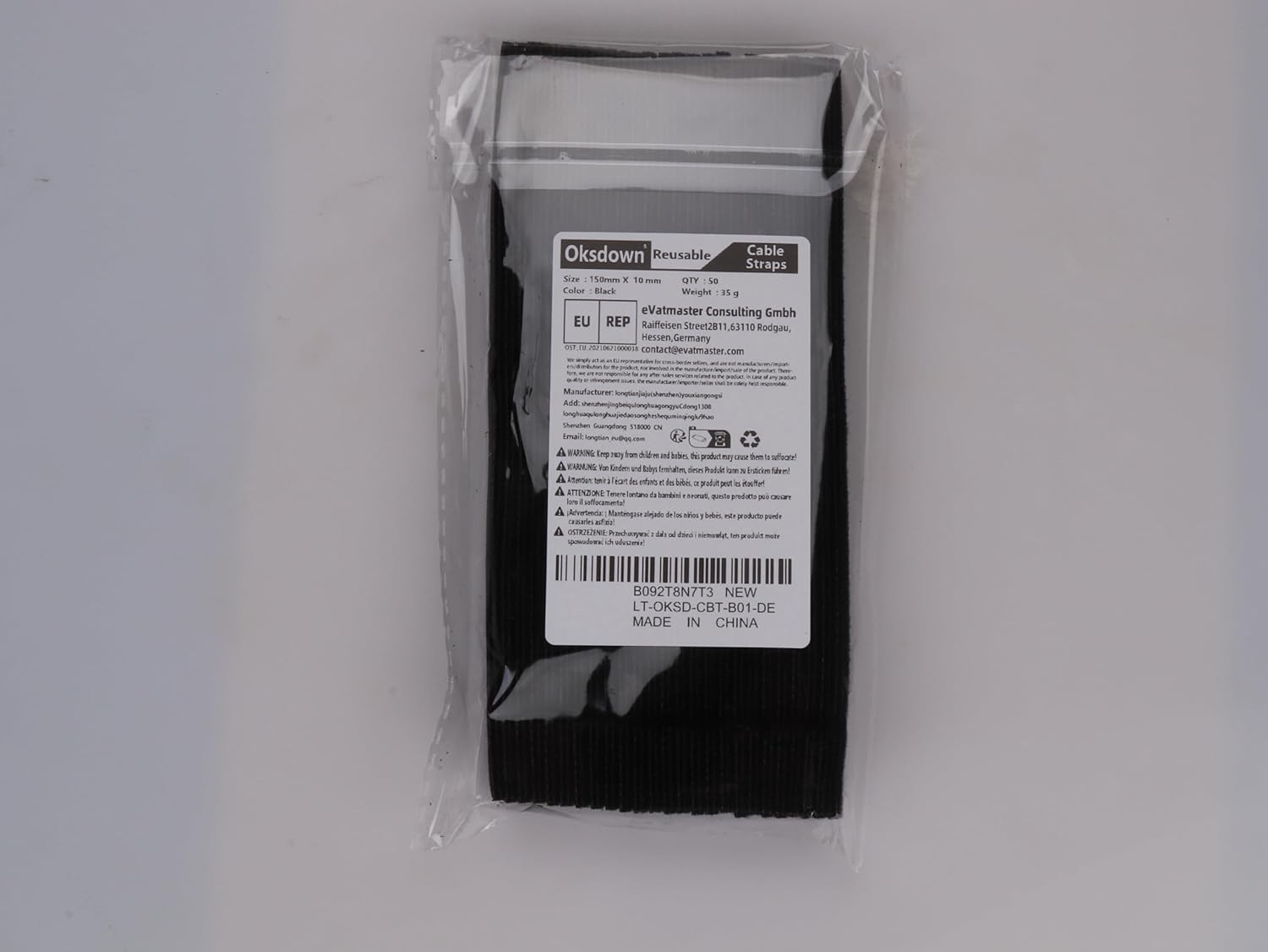 High-Quality 6-Inch Reusable Cable Ties - 50 Count Black Wire Management Straps