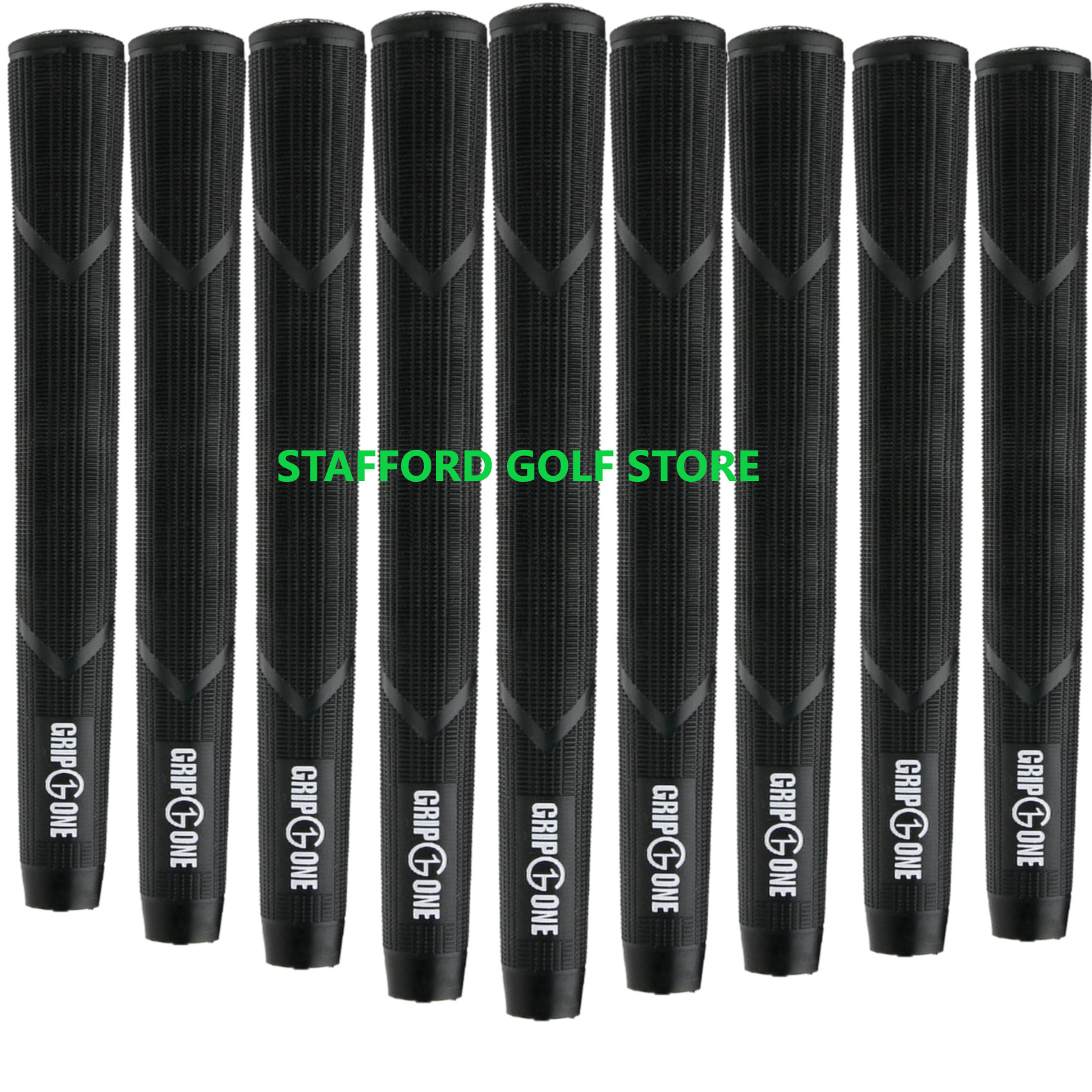 Grip One G1 Arthritic Golf Club Grips Bundle Set Black 3/64 Oversize .580 Round