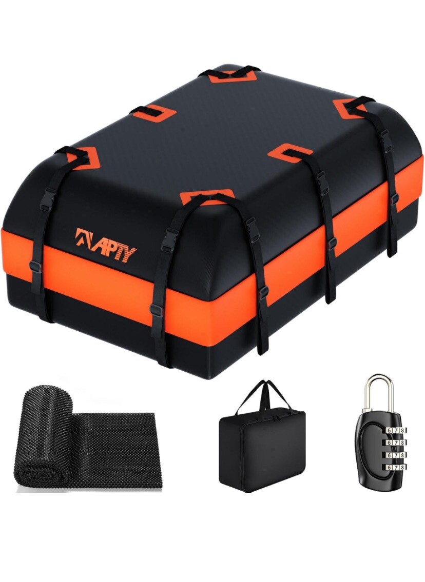 21 Cubic Feet Car Rooftop Cargo Bag Soft Roof Top Luggage Waterproof Zip Anti-Sl