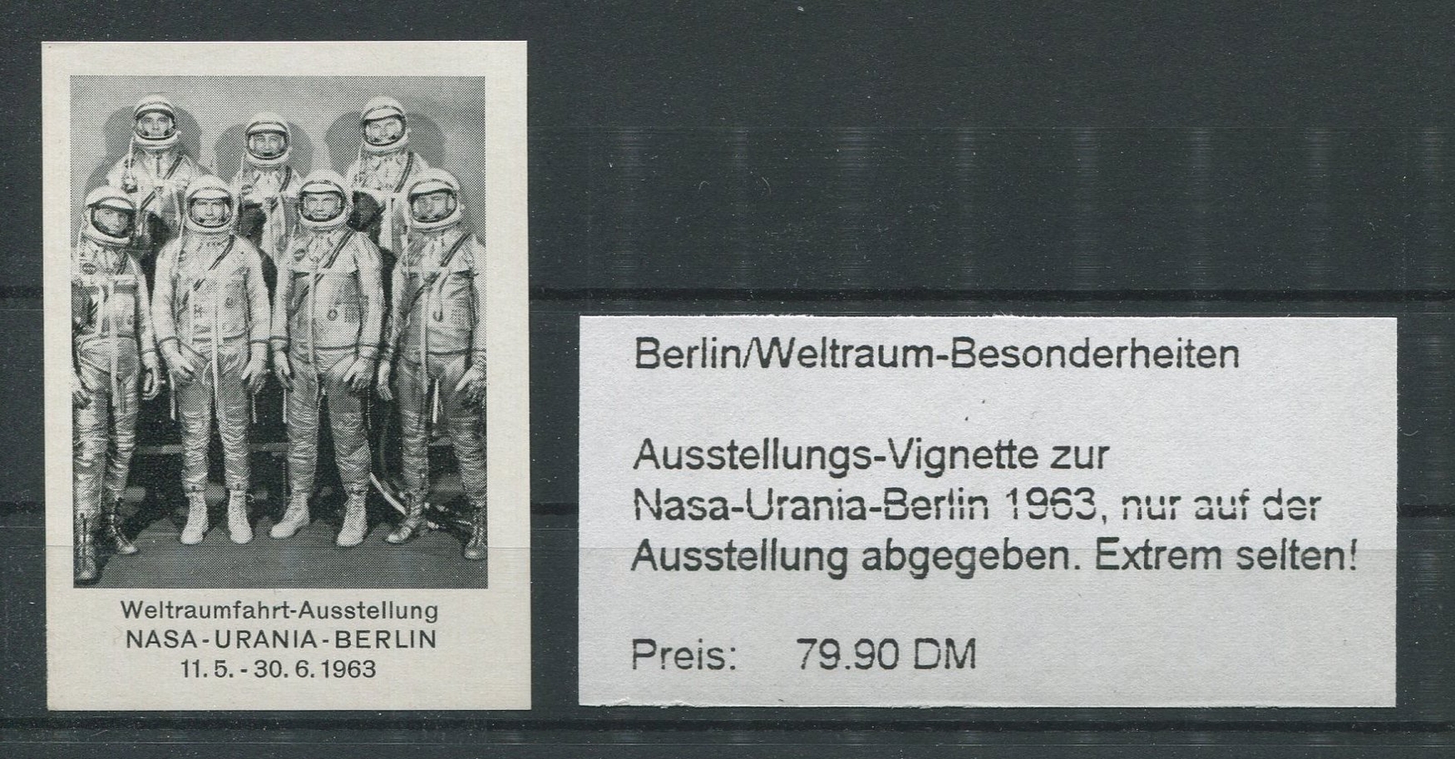 GERMANY BERLIN 1963 SPACE EXHIBITION "NASA-URANIA" ASTRONAUTS `m0019