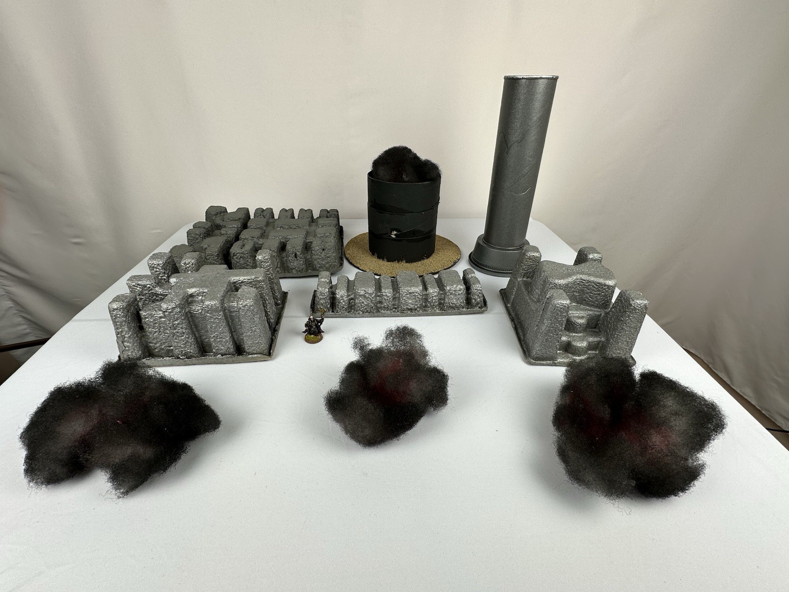 RPG Tabletop Warhammer 40k DnD Lot Customized Terrain Smokestack Explosions