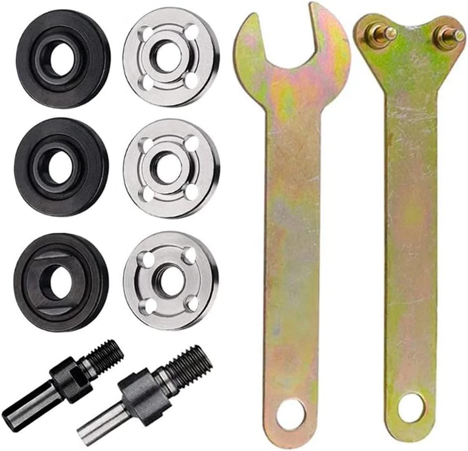 Drill Angle Grinder Adapter, 6mm &10mm Arbor Mandrel Adaptor with 2 Spanner