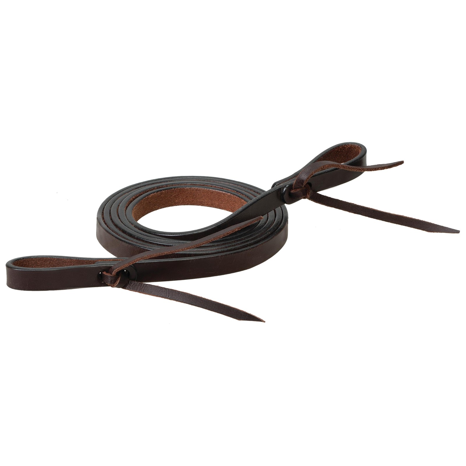 Turquoise Cross 450520 Skirting Leather Roper Reins, Dark Oil 5/8" x 7'