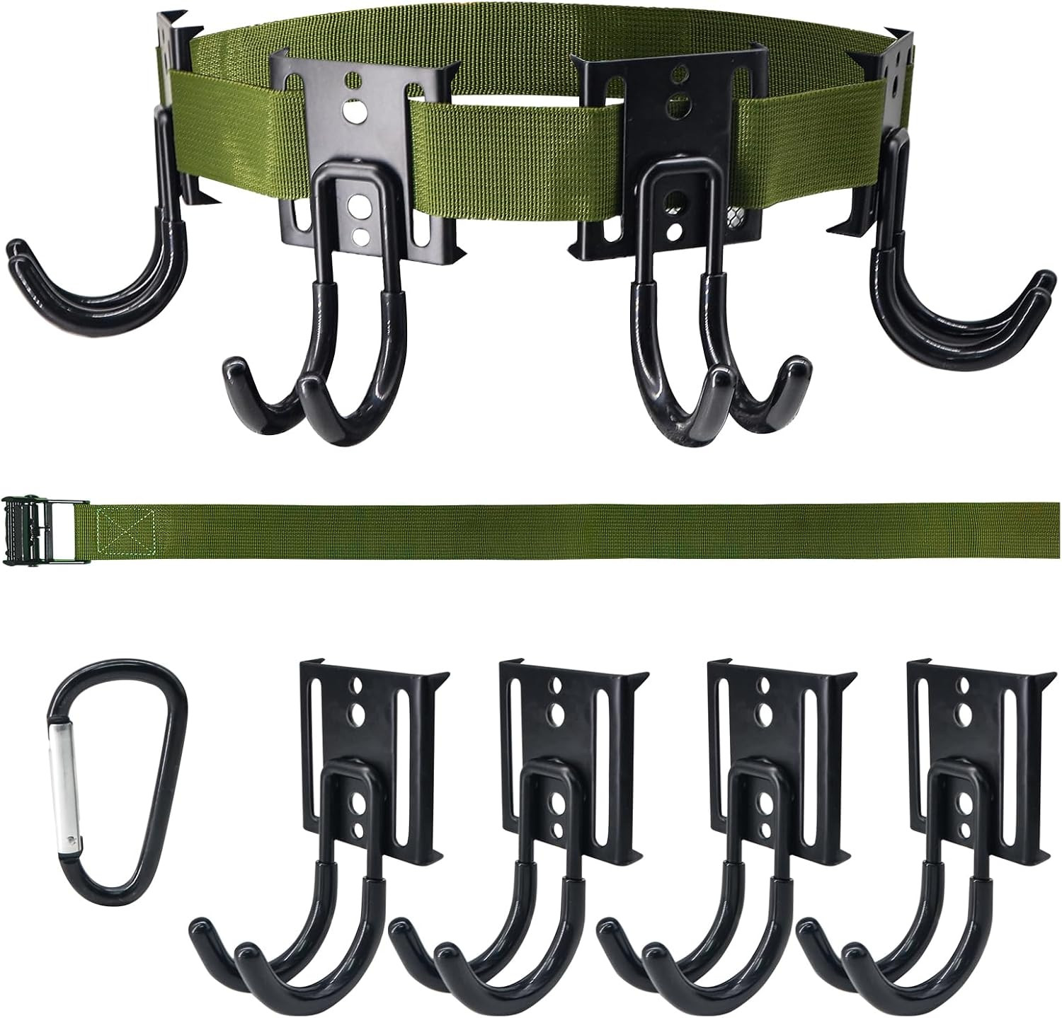 Tree Strap Gear Hanger Hunting - Tree Stand Bow Hangers Includes 4 Tree Gear Hoo