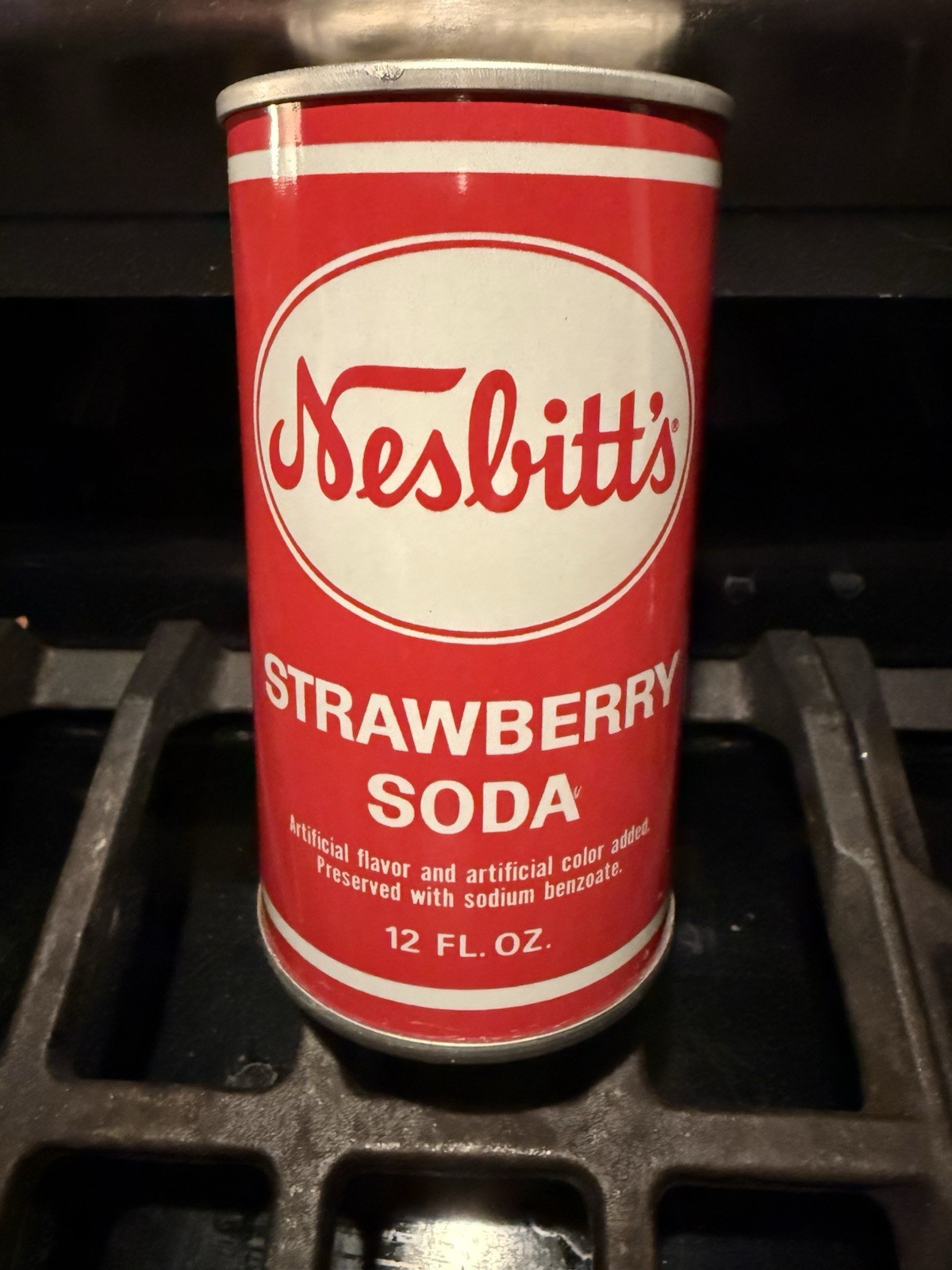 Vintage Nesbitt’s Strawberry 🍓 Soda 🥤 Steel Pull Tab Can 12oz