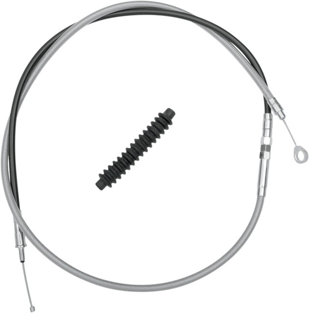 Drag Specialties Braided Clutch Cable 66-11/16" Clear Coated #211872