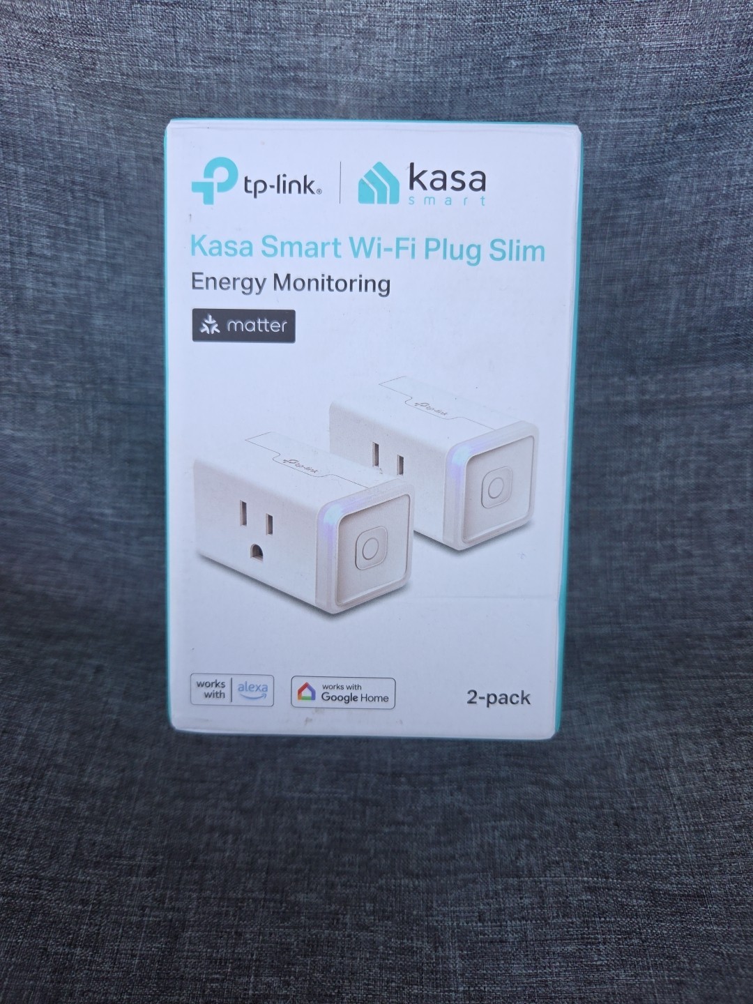 Kasa Smart Wi-Fi Plug Slim Energy Monitoring  2-pack