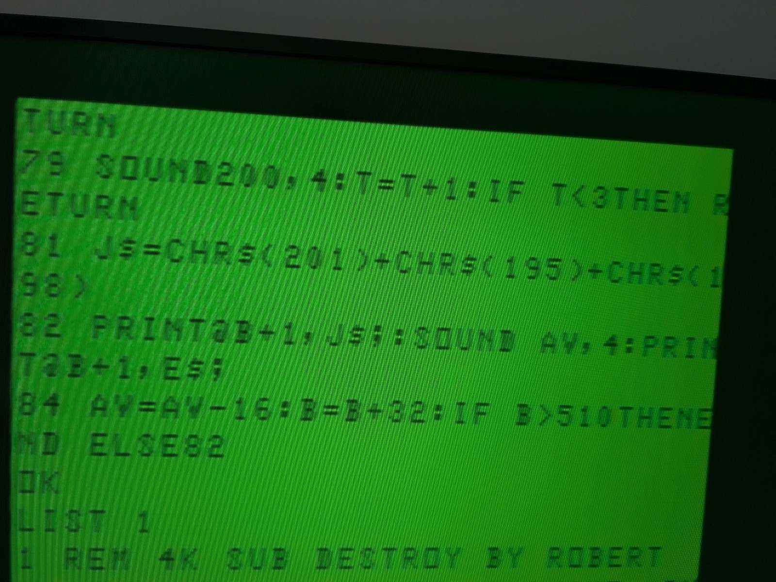 TRS-80 Color Computer 1 16K Dungeons of Daggorath Extended Basic Composite Video