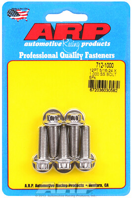 ARP 712-1000 Stainless Steel Bolts 12 Point Head - 5/16"-24 - 1.000" UHL 5 Pack