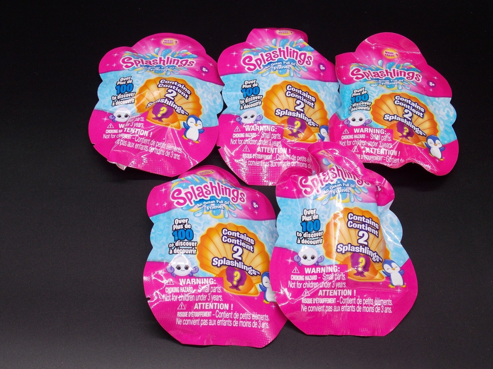 New 5 Blind Bags Splashlings An Ocean Full of Friends Wave 1 Mini Figures Toys